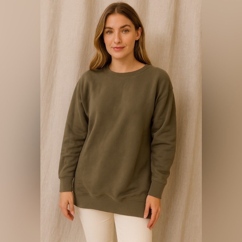 Community Aritzia Sweatshirt Long Line Oversized Army Green Size XS fits S M‌‌‌